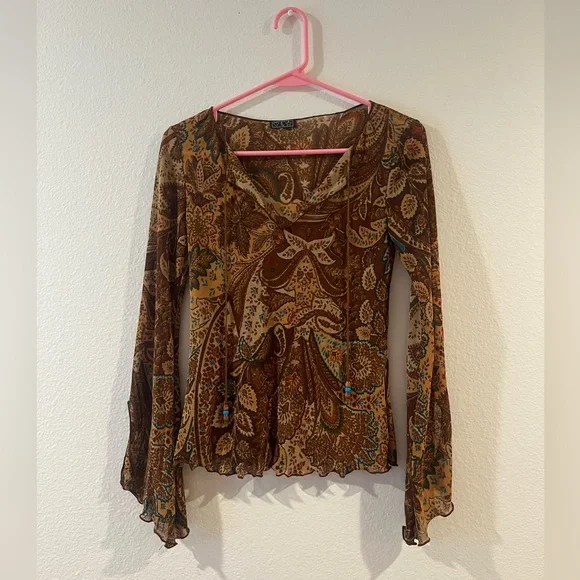 whimsigoth paisley top - Picture 1 of 5